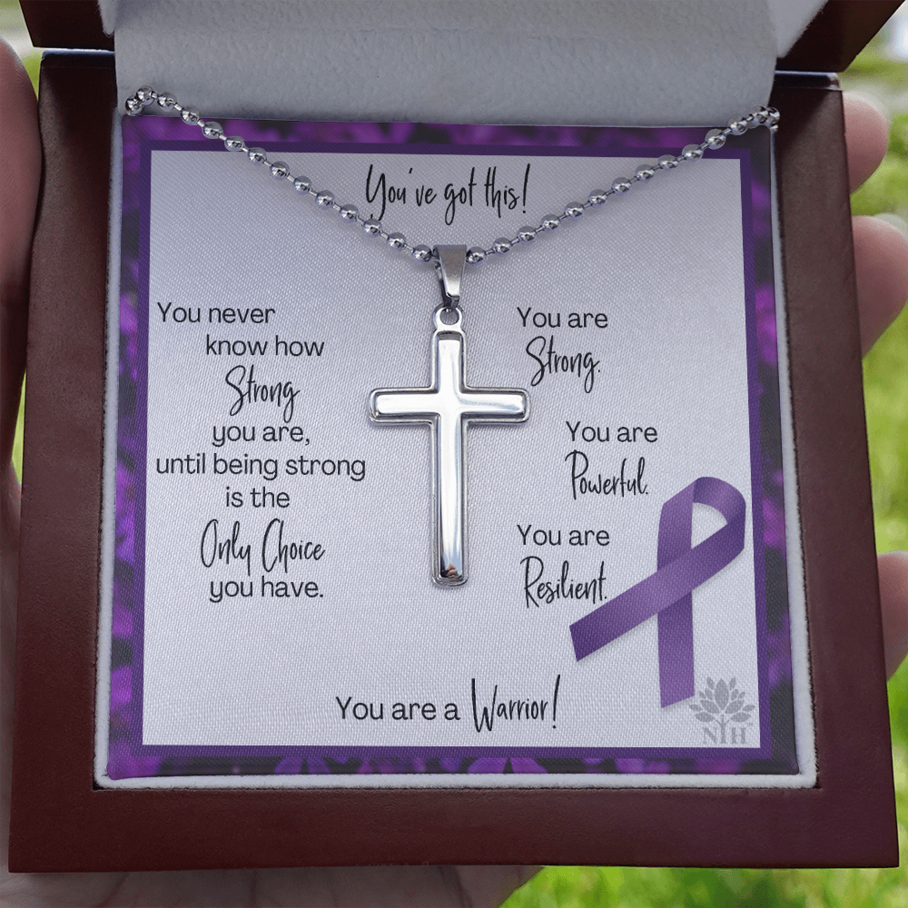 pancreatic cancer Cross with Ball Chain TEMPLATE
