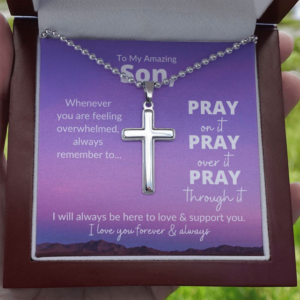 To My Son | Pray Through It | Cross Necklace