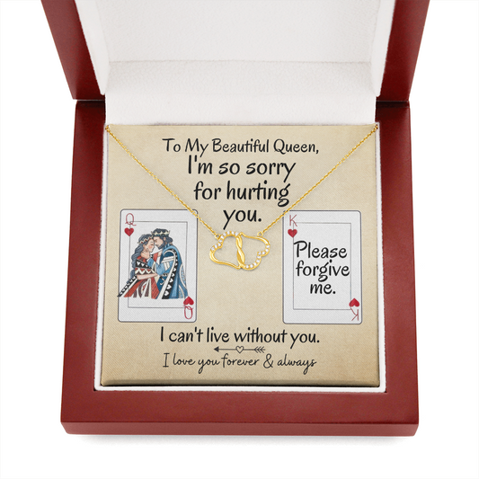 I'm So Sorry for Hurting You | Gold & Diamond Everlasting Love Necklace
