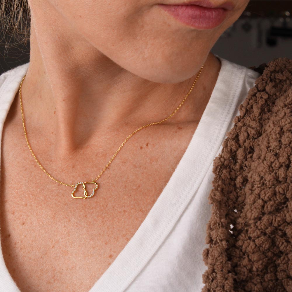 To My Queen Necklace | 10K Gold and Diamond Infinity Hearts Necklace