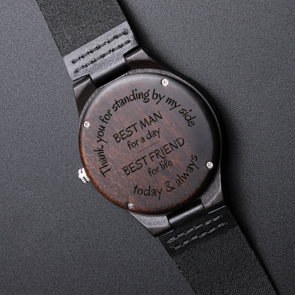 Gift for Best Man | Engraved Wooden Watch