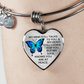 Heart Charm Remembrance Bangle Bracelet | Loss of Loved One Memorial Gift