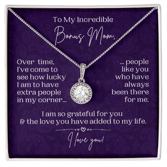 Bonus Mom Gift | Necklace for Step Mom, Boyfriend's Mom, Foster Mom