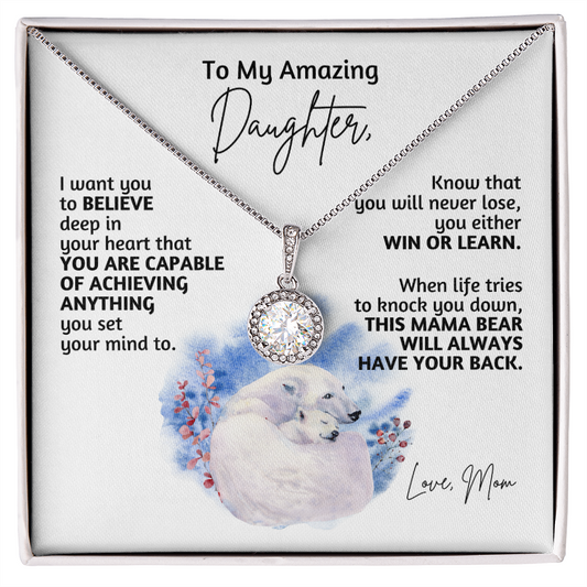 Gift for Daughter | Necklace from Mom | Mama Bear Will Always Have Your Back