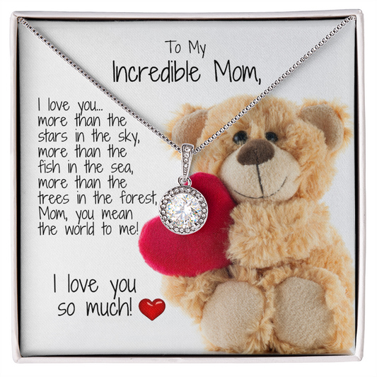 Gift for Mom | Necklace from Young Child | You Mean the World to Me!
