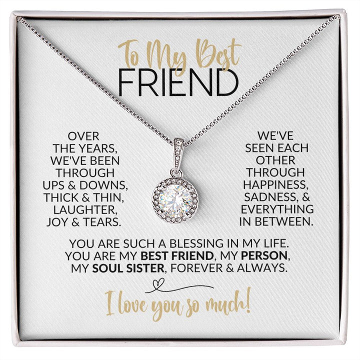 To My Best Friend Ups Downs Eternal Hope Necklace