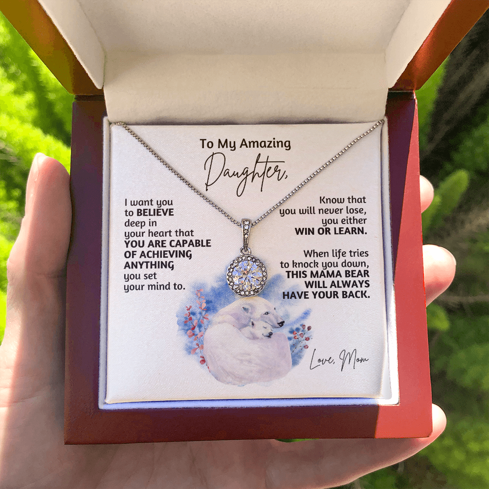 Gift for Daughter | Necklace from Mom | Mama Bear Will Always Have Your Back