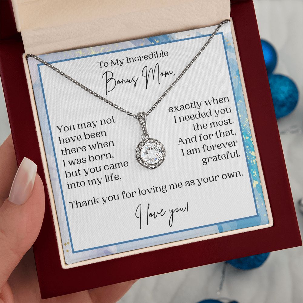 Bonus Mom Gift | Necklace for Step Mom, Boyfriend's Mom, Foster Mom