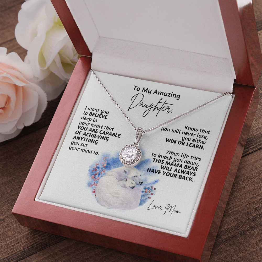 Gift for Daughter | Necklace from Mom | Mama Bear Will Always Have Your Back