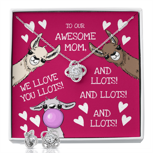 Gift for Mom | Necklace & Earrings Set from Young Children | Love You Lots!