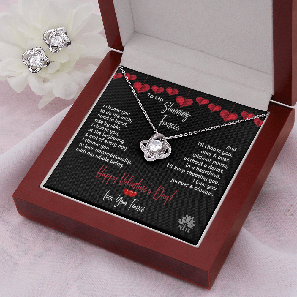 LkAbFlFiancée Love Knot Necklace & Earrings TEMPLATE