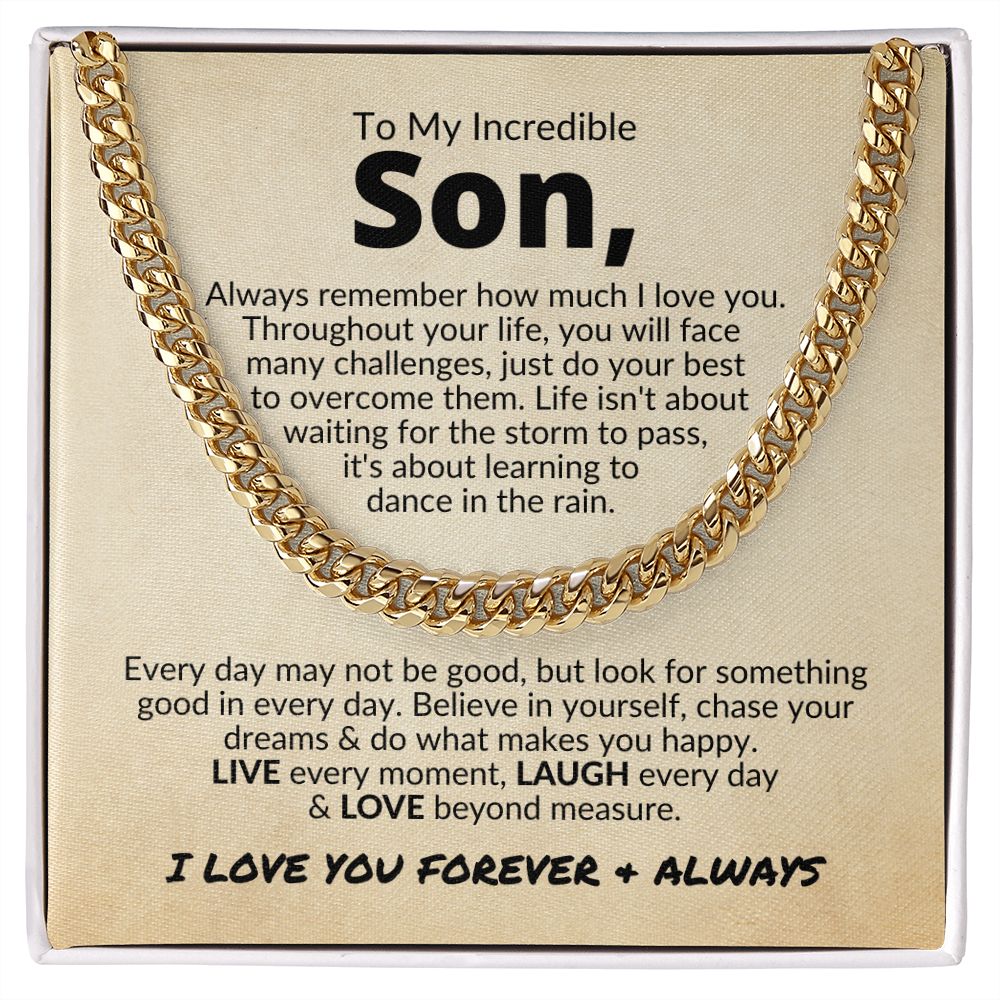 To My Son | Live, Love, Laugh |  Cuban Chain