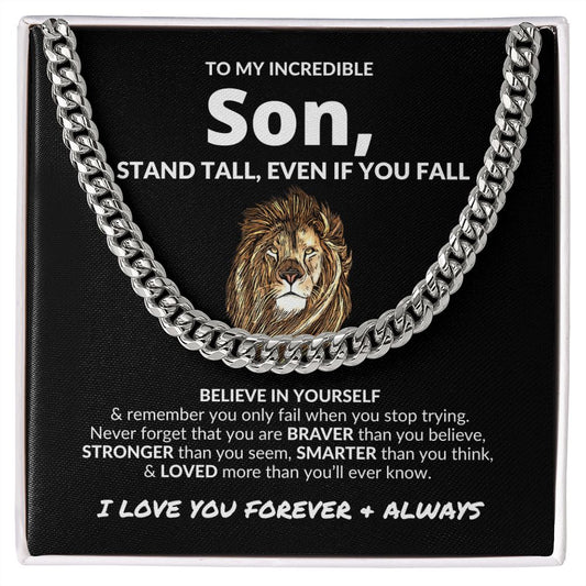 To My Son | Believe in Yourself | Cuban Link Chain