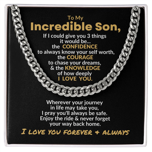 To My Son | If I Could Give You 3 Things | Cuban Link Chain from Mom/Dad