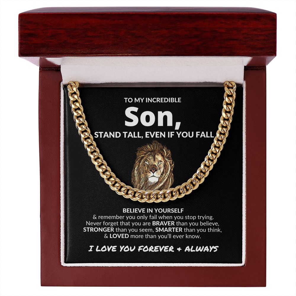 To My Son | Believe in Yourself | Cuban Link Chain