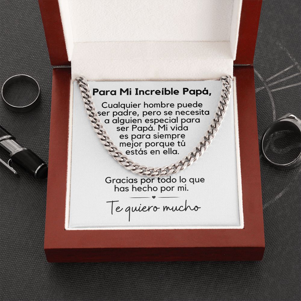 Regalo Para Papá | Cadena de Eslabones Cubanos | Alguien Especial Para Ser Papá