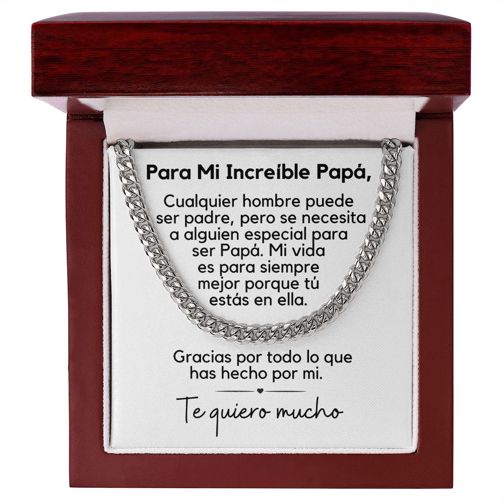 Regalo Para Papá | Cadena de Eslabones Cubanos | Alguien Especial Para Ser Papá