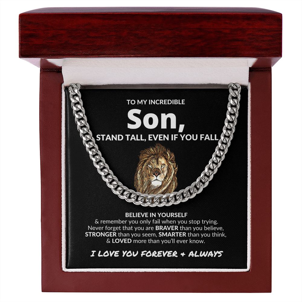 To My Son | Believe in Yourself | Cuban Link Chain