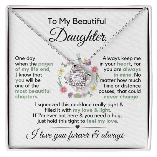 To My Daughter | Most Beautiful Chapter | Love Knot Necklace