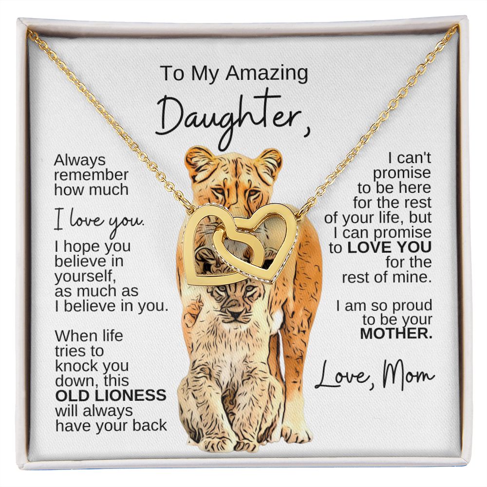 To My Daughter |  Interlocking Hearts necklace from Mom