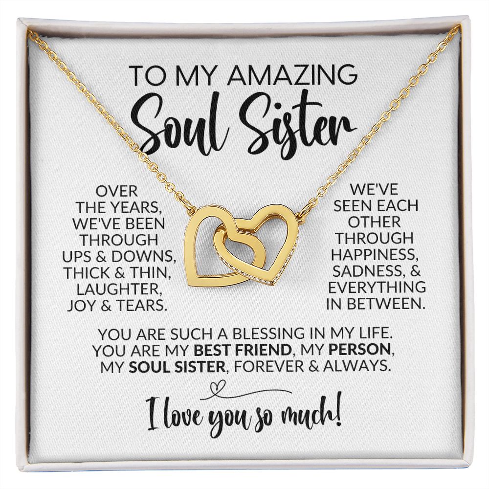 To My Soul Sister | Ups & Downs | Interlocking Hearts Necklace