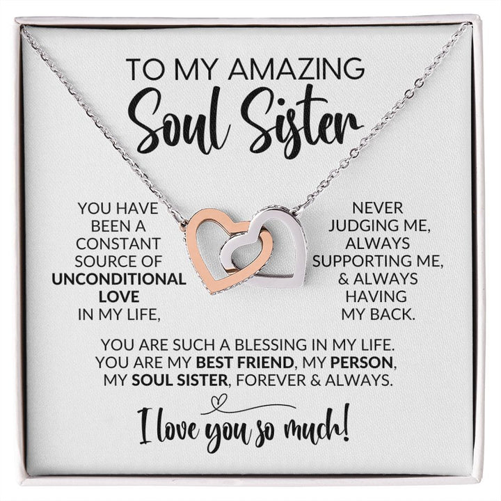 Best Deal for Soul Sister Gift, Best Friend Heart Necklace Gift for Your |  Algopix