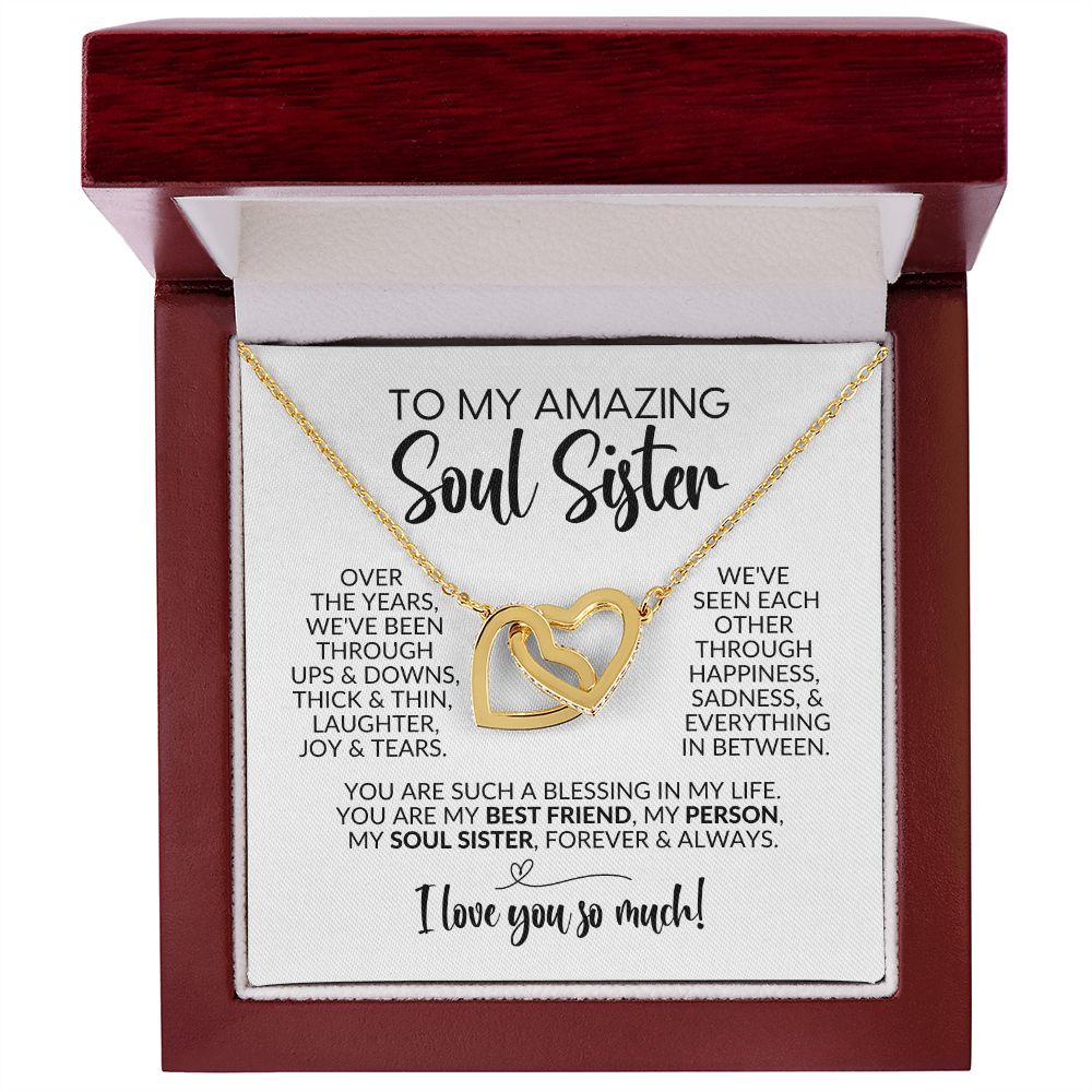 To My Soul Sister | Ups & Downs | Interlocking Hearts Necklace