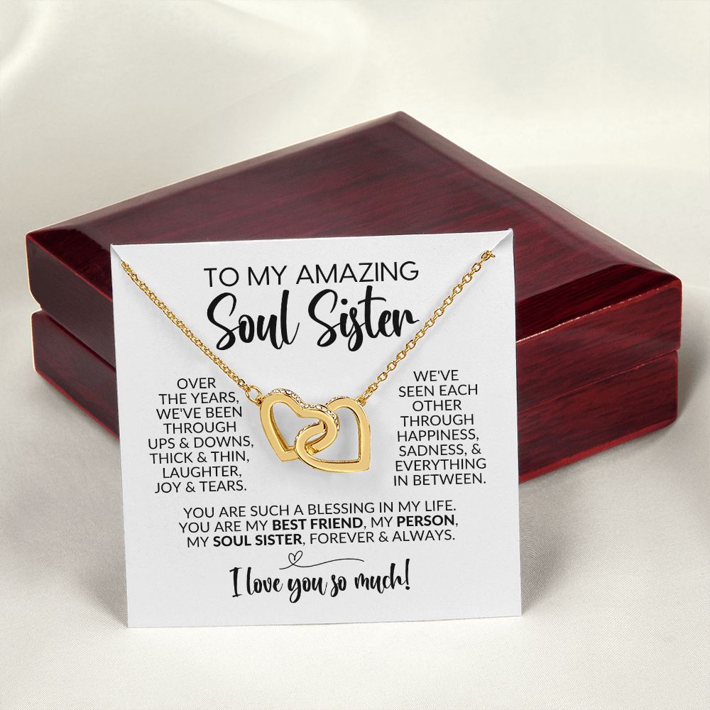 To My Soul Sister | Ups & Downs | Interlocking Hearts Necklace