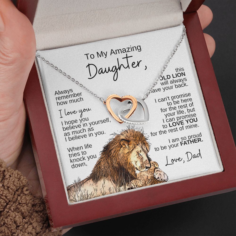 To My Daughter | Interlocking Hearts Necklace from Dad