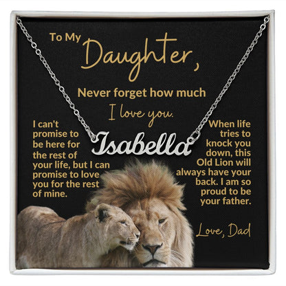 To My Daughter | Personalized Name Necklace | This Old Lion