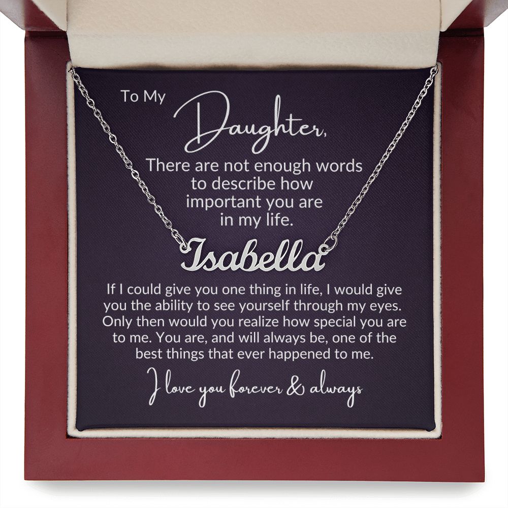 To My Daughter | Personalized Name Necklace | Not Enough Words