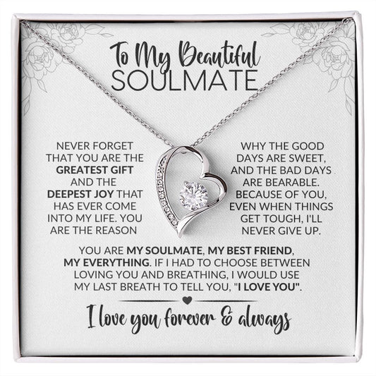 To My Soulmate | Greatest Gift | Forever Love Necklace