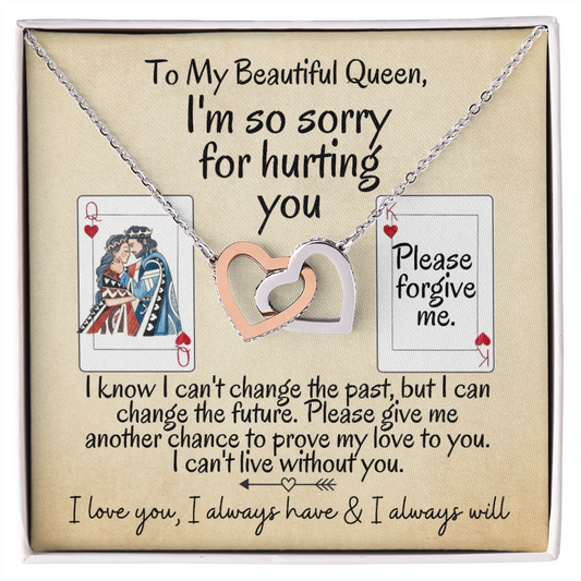 I'm So Sorry for Hurting You | Interlocking Hearts Necklace