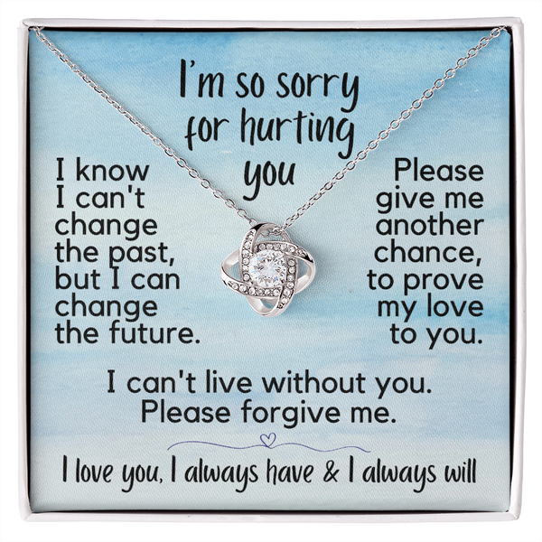 I'm So Sorry for Hurting You  Love Knot Necklace – Nicolas Howard