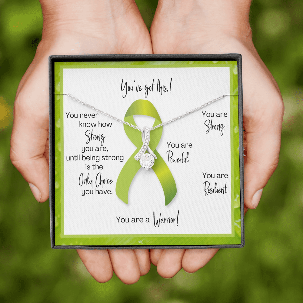 Non-Hodgkin Lymphoma Warrior | Ribbon Necklace | Gift for Support, Survivor, Fighter