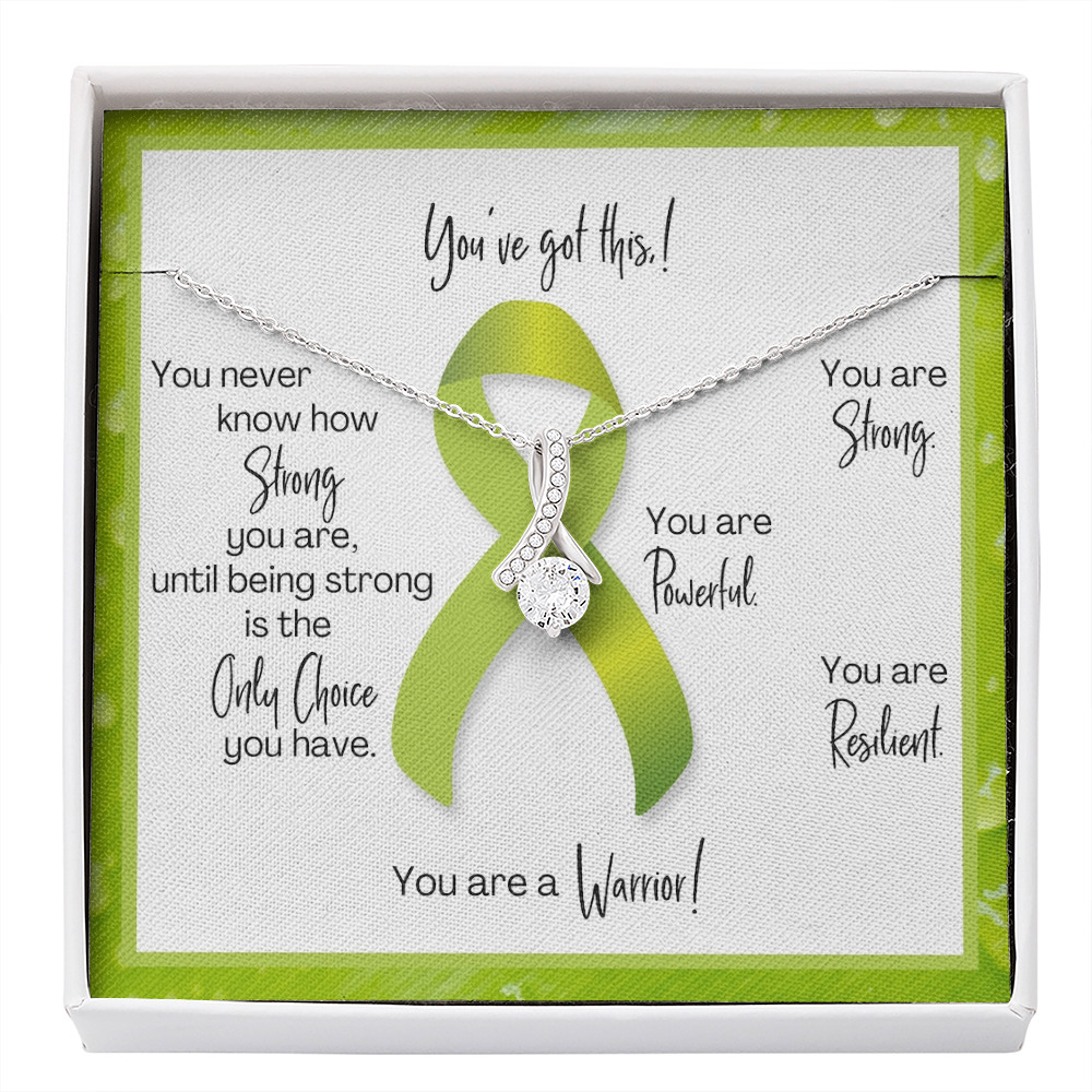 Non-Hodgkin Lymphoma Warrior | Ribbon Necklace | Gift for Support, Survivor, Fighter