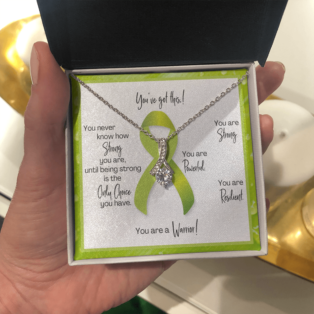 Non-Hodgkin Lymphoma Warrior | Ribbon Necklace | Gift for Support, Survivor, Fighter