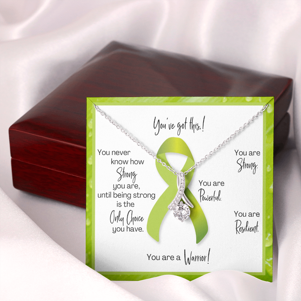 Non-Hodgkin Lymphoma Warrior | Ribbon Necklace | Gift for Support, Survivor, Fighter