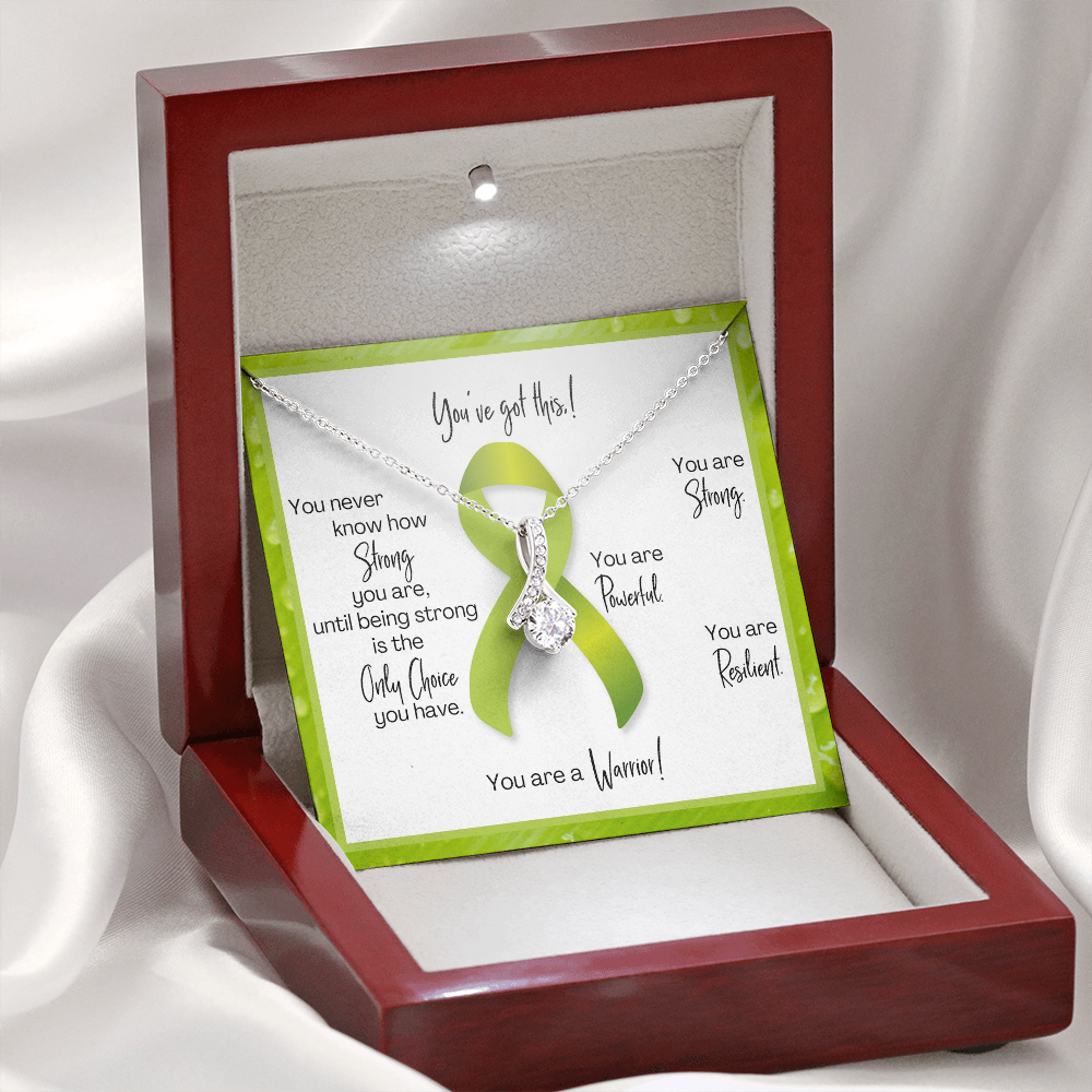 Non-Hodgkin Lymphoma Warrior | Ribbon Necklace | Gift for Support, Survivor, Fighter