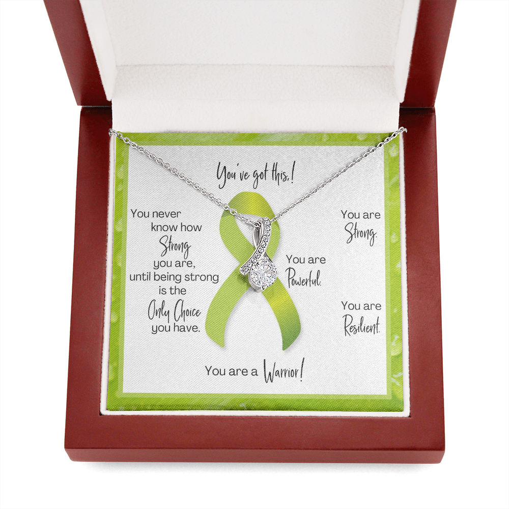 Non-Hodgkin Lymphoma Warrior | Ribbon Necklace | Gift for Support, Survivor, Fighter