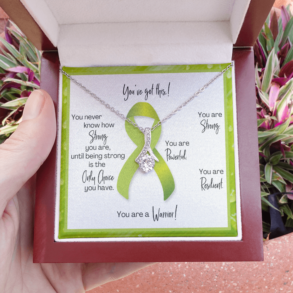 Non-Hodgkin Lymphoma Warrior | Ribbon Necklace | Gift for Support, Survivor, Fighter