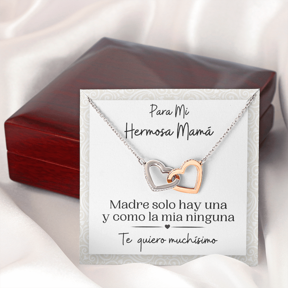 Gift for Spanish Mamá | Interlocking Hearts Necklace for Latina Mom