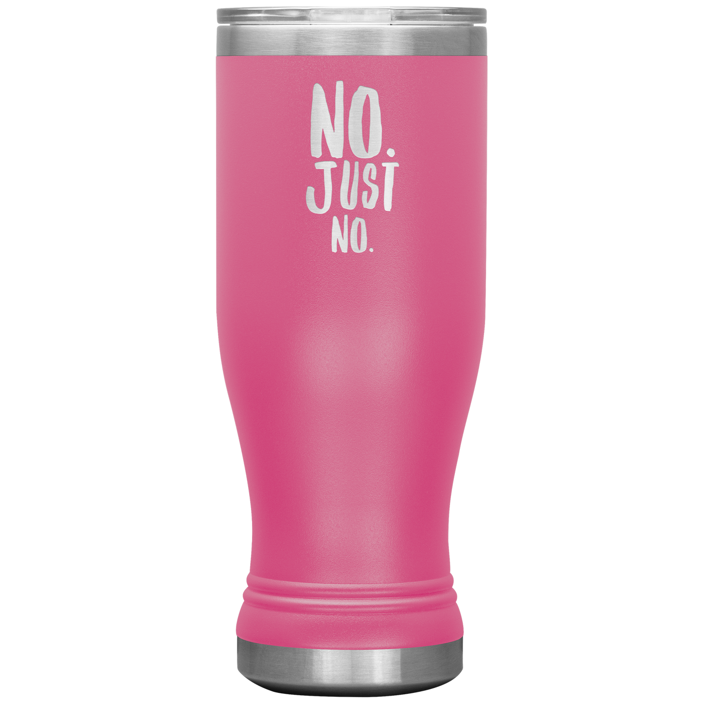 "No. Just No." 20 oz. Insulated Stainless Steel Boho Tumbler with Lid