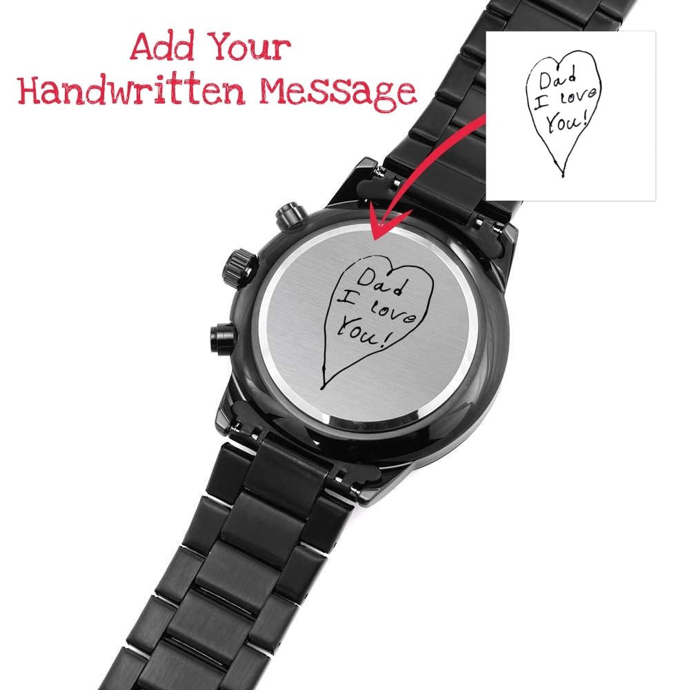 Custom handwriting popular engravable personalized watch, Perfect for Dad or Grandpa