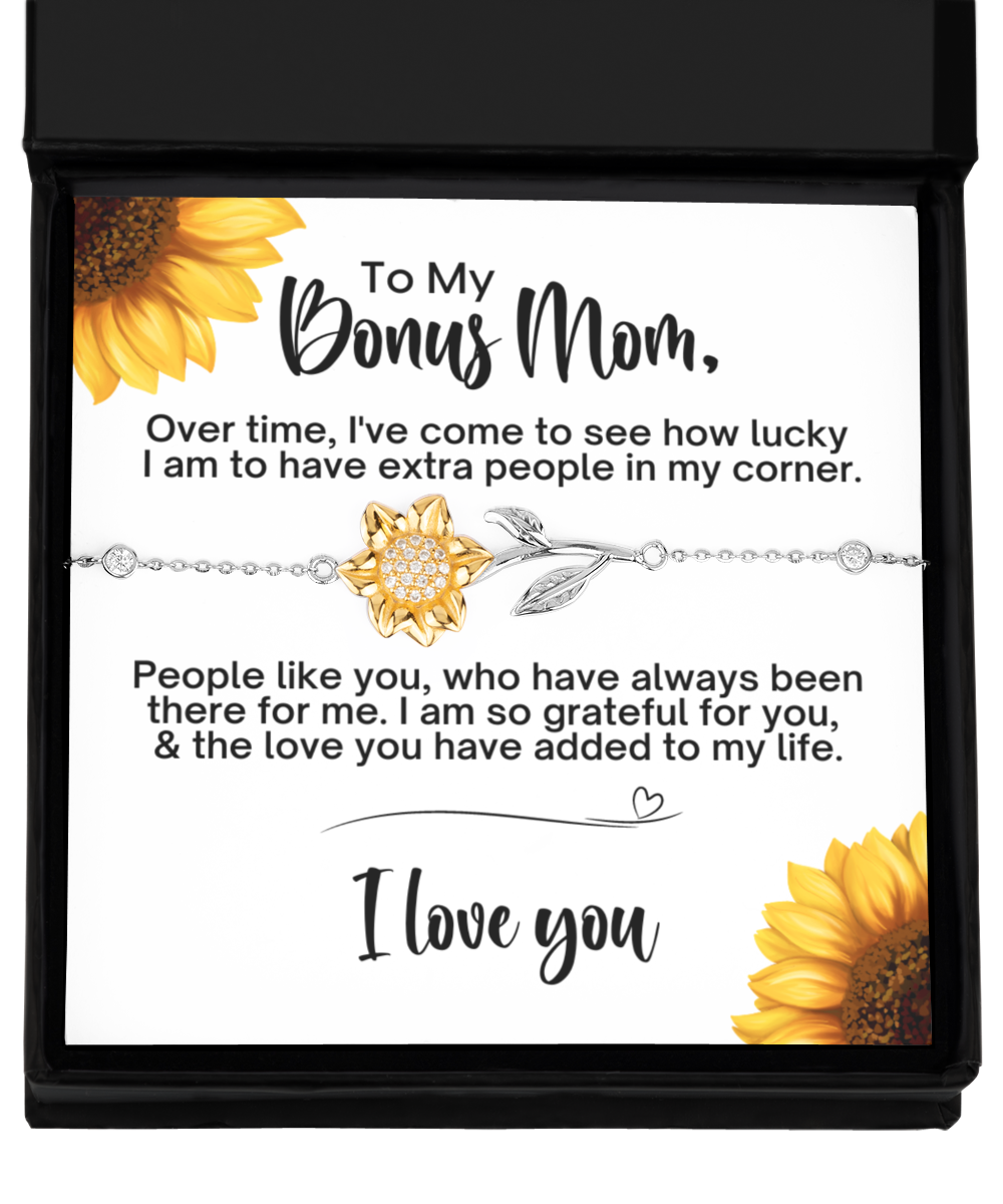 Bonus Mom Sunflower Bracelet - Lucky