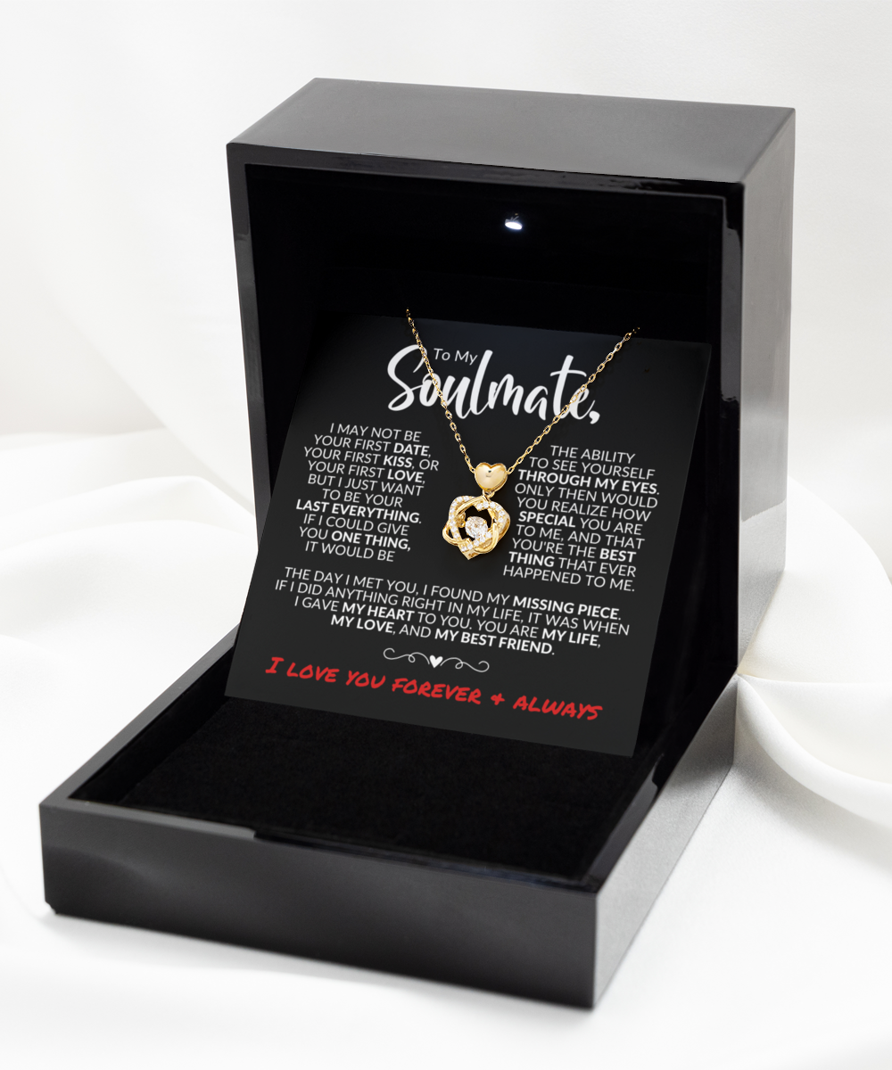 To My Soulmate | Last Everything | Heart Knot Necklace