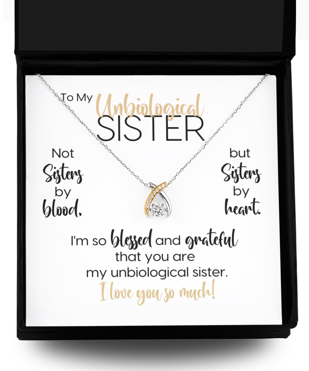 Unbiological Sister Sterling Silver Heart Necklace | eBay