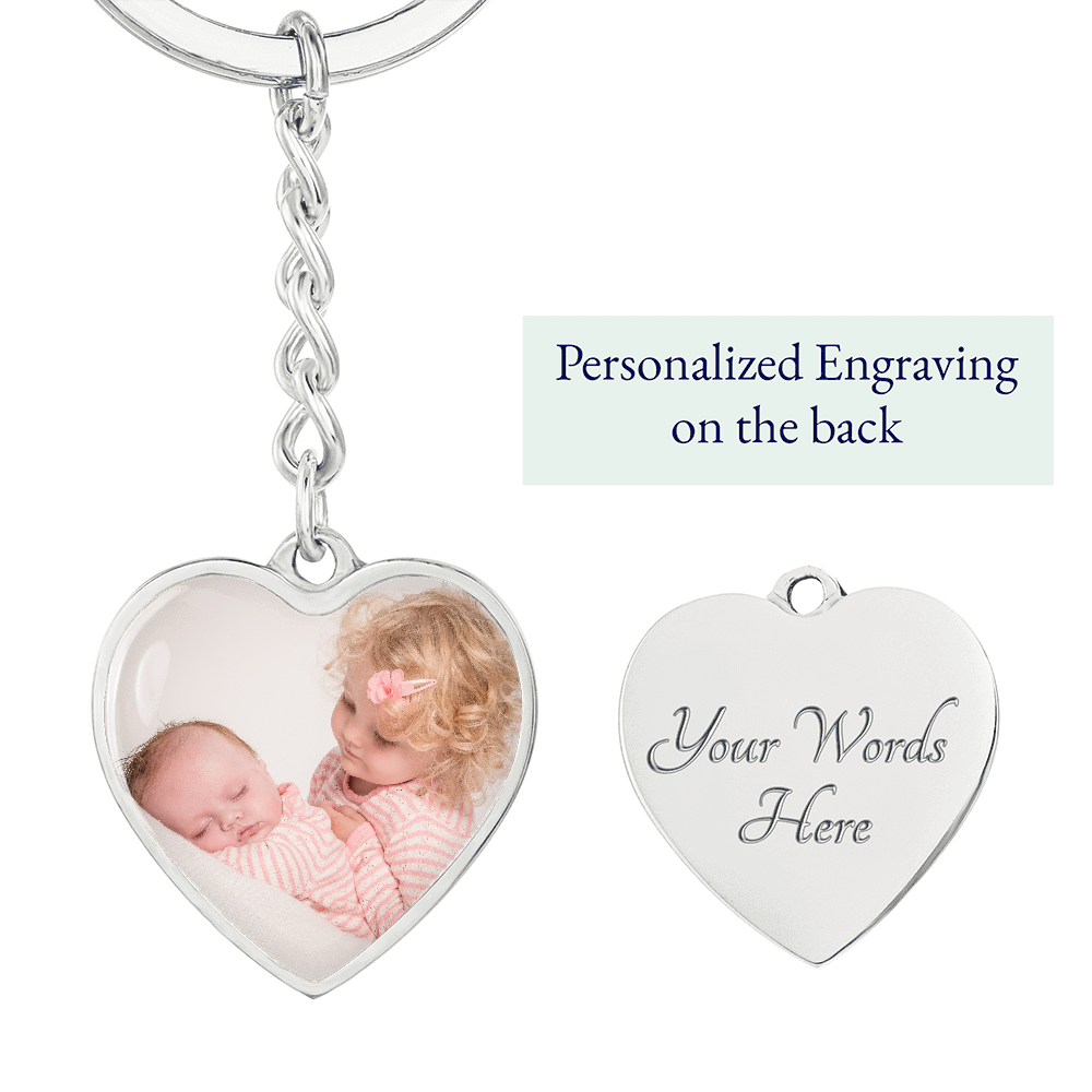 We Love You to the Moon and Back | Gift for Grandma | Custom Photo Keychain