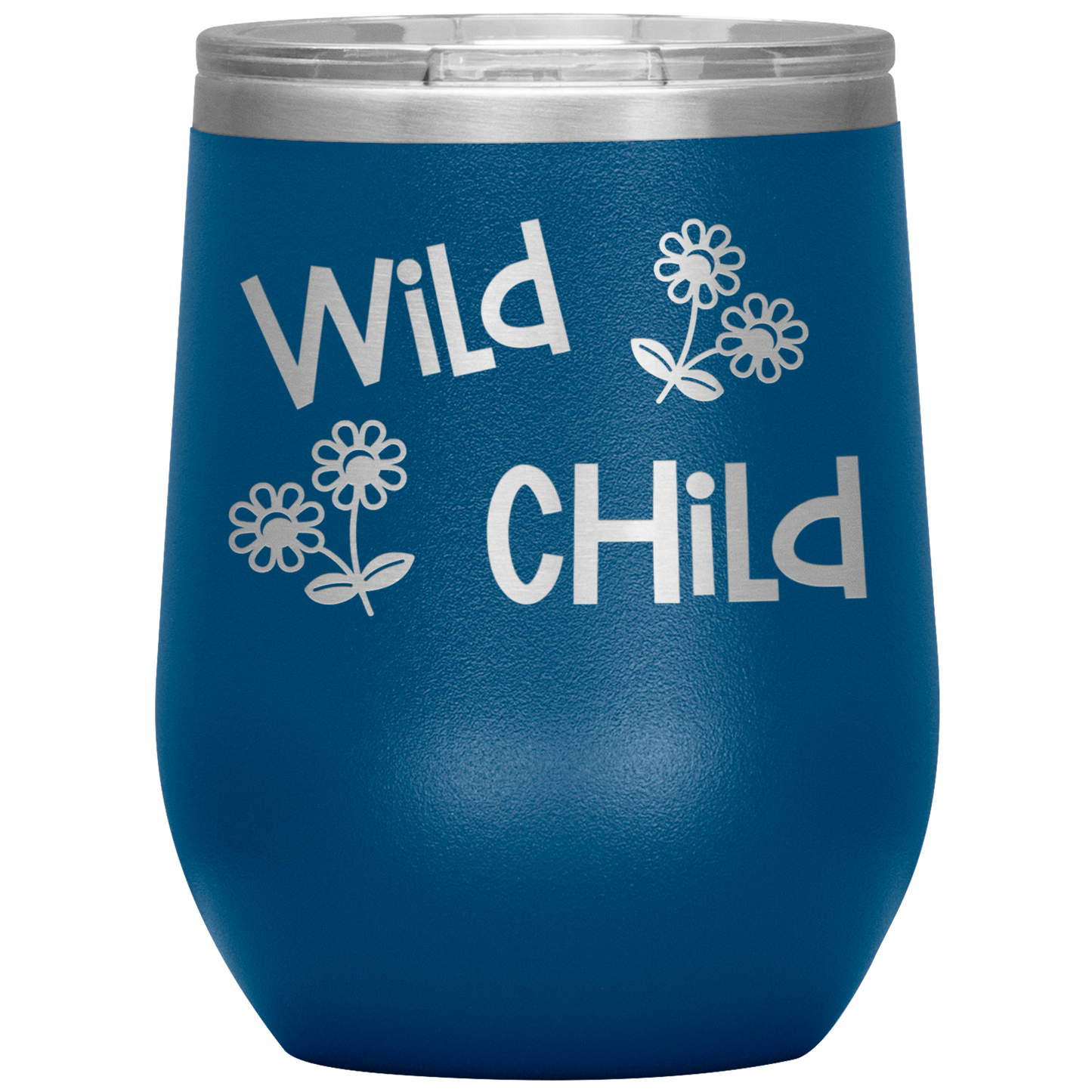 "Wild Child" 12 oz. Insulated Stainless Steel Wine Tumbler with Lid